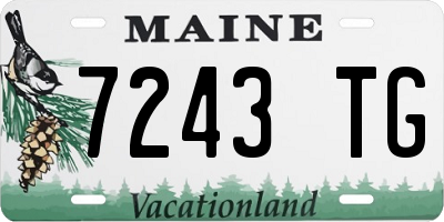 ME license plate 7243TG