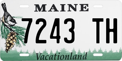 ME license plate 7243TH