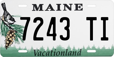 ME license plate 7243TI