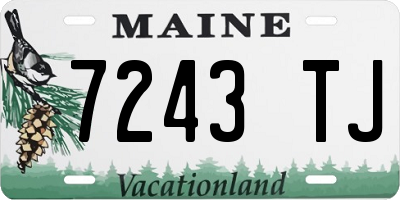 ME license plate 7243TJ