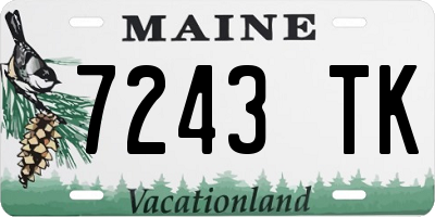 ME license plate 7243TK
