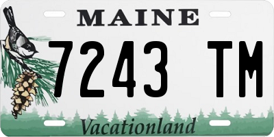ME license plate 7243TM