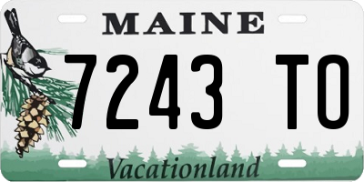 ME license plate 7243TO