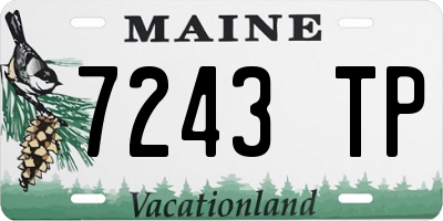 ME license plate 7243TP