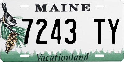 ME license plate 7243TY