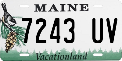 ME license plate 7243UV