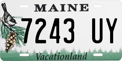 ME license plate 7243UY