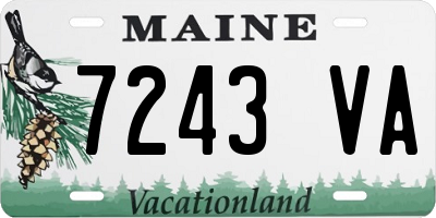 ME license plate 7243VA
