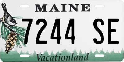 ME license plate 7244SE