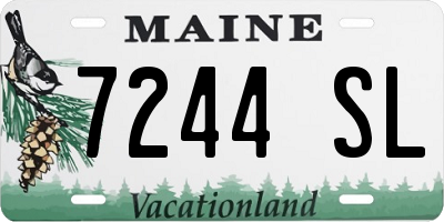 ME license plate 7244SL