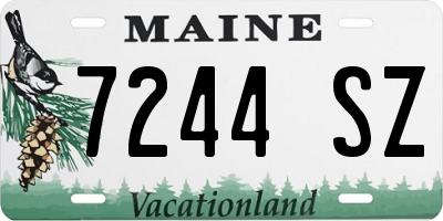 ME license plate 7244SZ