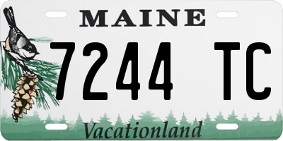 ME license plate 7244TC