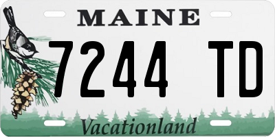ME license plate 7244TD