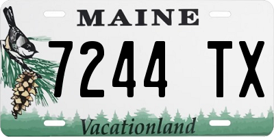 ME license plate 7244TX