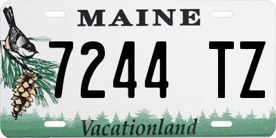 ME license plate 7244TZ