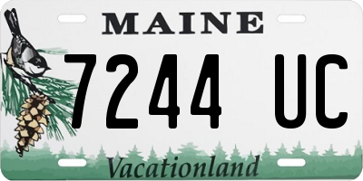 ME license plate 7244UC
