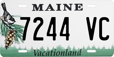 ME license plate 7244VC