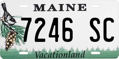 ME license plate 7246SC