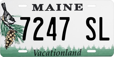 ME license plate 7247SL