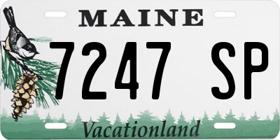 ME license plate 7247SP