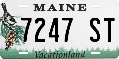 ME license plate 7247ST