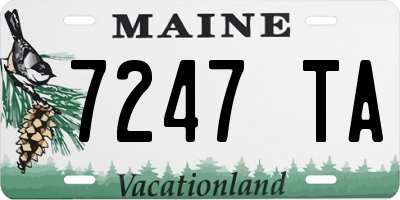 ME license plate 7247TA