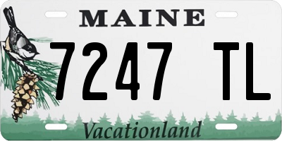 ME license plate 7247TL