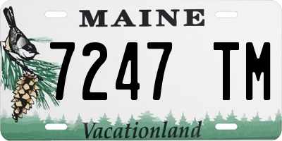 ME license plate 7247TM