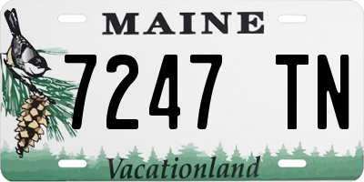 ME license plate 7247TN