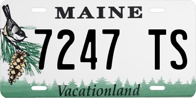 ME license plate 7247TS