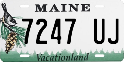 ME license plate 7247UJ