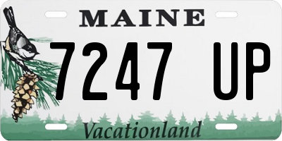 ME license plate 7247UP