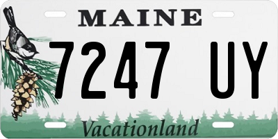 ME license plate 7247UY