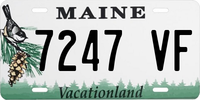 ME license plate 7247VF