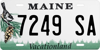 ME license plate 7249SA