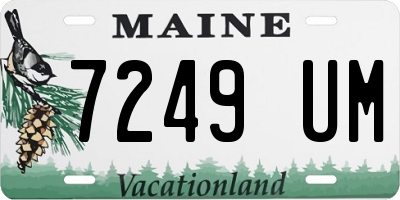 ME license plate 7249UM