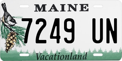 ME license plate 7249UN
