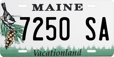 ME license plate 7250SA