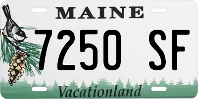 ME license plate 7250SF