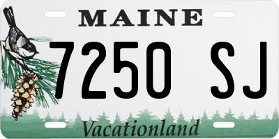 ME license plate 7250SJ