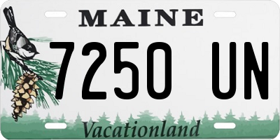 ME license plate 7250UN