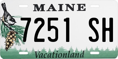ME license plate 7251SH