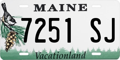 ME license plate 7251SJ
