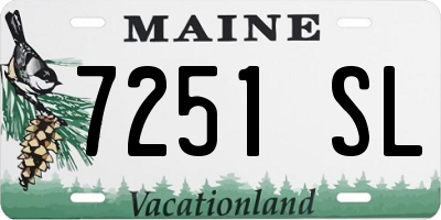 ME license plate 7251SL