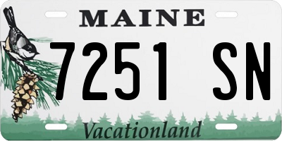 ME license plate 7251SN