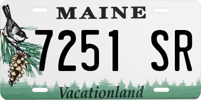 ME license plate 7251SR