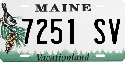 ME license plate 7251SV