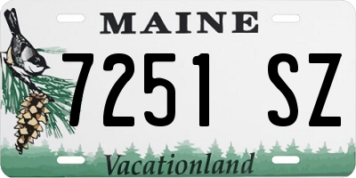 ME license plate 7251SZ