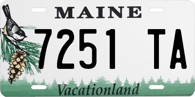ME license plate 7251TA