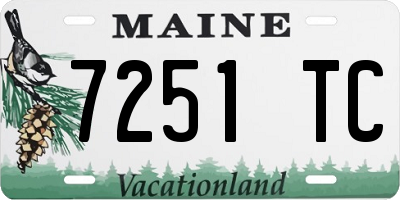 ME license plate 7251TC